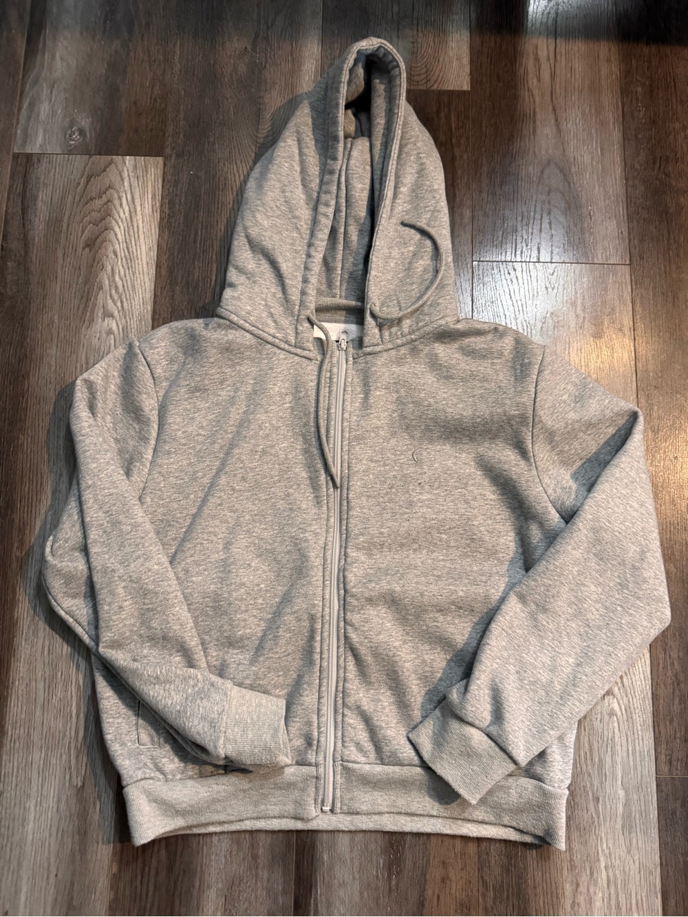 ZYIA Light Gray Full-Zip Hoodie